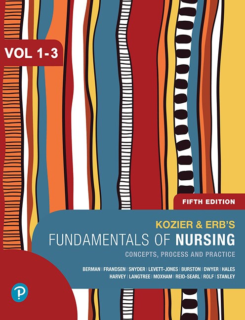 Book cover of Kozier and Erb's Fundamentals of Nursing, Volumes 1-3 ISBN 9781488626593
