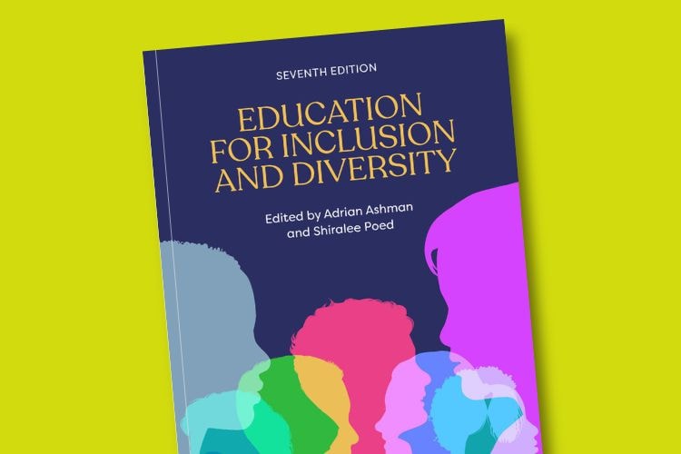 Promotional image showing book cover for Education for Inclusivity and Diversity